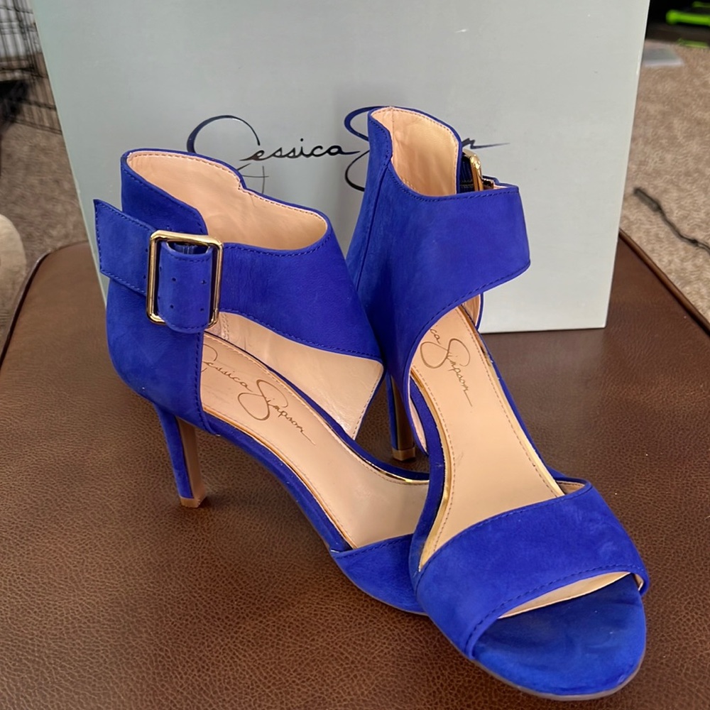 Jessica Simpson Blue Suede Pump